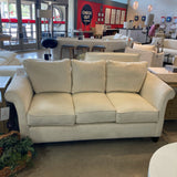 Walter E Smithe Riley Chenille Chenille 3-Seat SOFA Ivory 78Wx35Dx28H