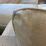 Walter E Smithe Riley Chenille Chenille 3-Seat SOFA Ivory 78Wx35Dx28H