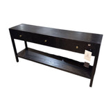 Lark 3-Drawer CONSOLE TABLE Black 65w15d32h