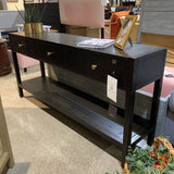 Lark 3-Drawer CONSOLE TABLE Black 65w15d32h