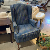 Bassett Upholstered Patterned Wingback CHAIR 28w26d42h
