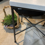 Summer Classics Italia Stone & Wrought Iron END/SIDE TABLE 18w18d22h