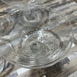 4pc Set Handblown Seeded Glass Martini Glasses GIFT 5d5h