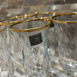 6pc Set Gold Rimmed Champagne Flutes ACCESSORIES 2.5d8.5h