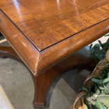 Vintage Pedestal Wood Table SIDE TABLE 20w20d17h