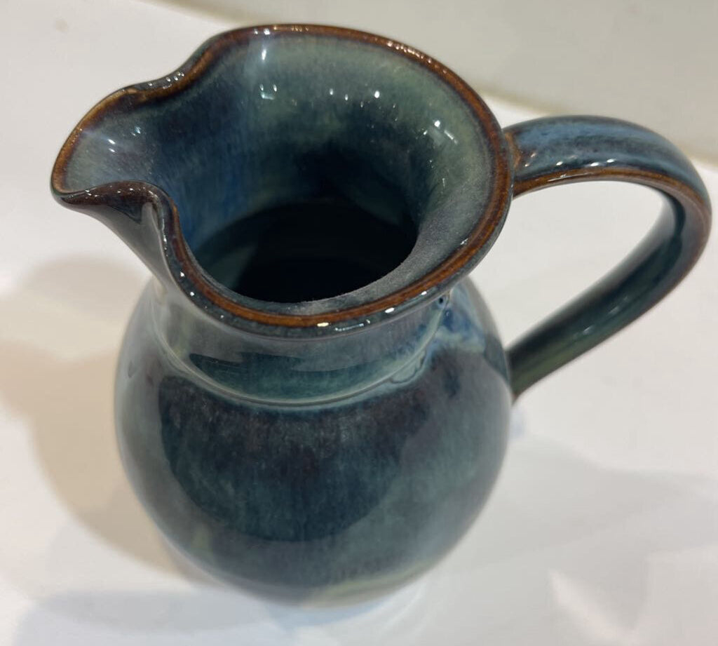 Barb Lund Signed Art Pottery Mini Pitcher ACCESSORIES 5.5Wx4Dx7H