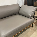 Tom Fereday For Stellar Works Crawford Minimalist Vegan Leather SOFA Gray/Walnut 81w31.5d24.5h