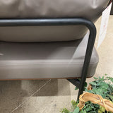 Tom Fereday For Stellar Works Crawford Minimalist Vegan Leather SOFA Gray/Walnut 81w31.5d24.5h