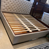 Pottery Barn Chesterfield Upholstered King Storage Bed BEDS 80w86d52h