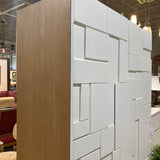 Pinch Design Alba Geometric Relief Armoire CABINET 53w24d78.5h