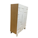 Pinch Design Alba Geometric Relief Armoire CABINET 53w24d78.5h