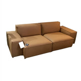 Phoenix Outdoor SOFA Brown Leather 86w38d27h