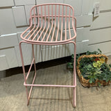 Tate Bar Stool OUTDOOR Rose 18w17d37h