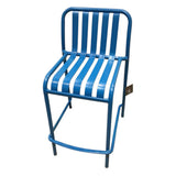 Lucy Counter Stool OUTDOOR Ocean Blue 18w16d35h