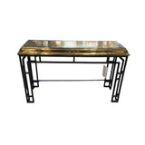 Art Deco Brass Shell Motif CONSOLE TABLE 52w18d31h
