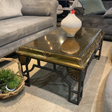Rectangular Art Deco Shell Motif COFFEE/COCKTAIL TABLE 42w26d18h