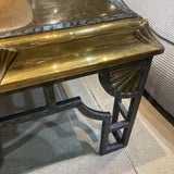 Rectangular Art Deco Shell Motif COFFEE/COCKTAIL TABLE 42w26d18h