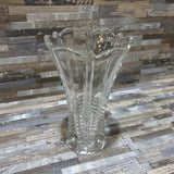 Fluted Cut Glass Flower Vase ACCESSORIES 5d8h