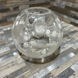 Hand-Painted Glass Bud Vase ACCESSORIES 4.5d4.5h