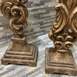 2pc Set Ornate Carved Candle Holders GIFT 7w5d23h