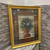 Framed Topiary Urn Print ART WORK 28x34