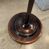 Bronze Finish Torchiere Lamp w/ Glass Shade FLOOR LAMP 14d68h