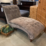 Velvet Upholstered Lounger CHAISE 30w64d36h