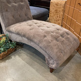 Velvet Upholstered Lounger CHAISE 30w64d36h