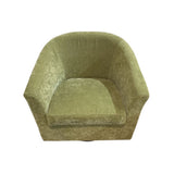 Halo Modern Swivel Upholstered Barrel Chair w/ Wooden Base CHAIR 30w24d27h