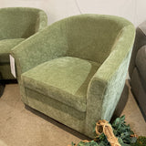 Halo Modern Swivel Upholstered Barrel Chair w/ Wooden Base CHAIR 30w24d27h