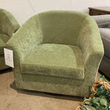 Halo Modern Swivel Upholstered Barrel Chair w/ Wooden Base CHAIR 30w24d27h