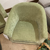 Halo Modern Swivel Upholstered Barrel Chair w/ Wooden Base CHAIR 30w24d27h