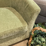 Halo Modern Swivel Upholstered Barrel Chair w/ Wooden Base CHAIR 30w24d27h
