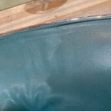Knoll Genuine Vintage Pollack Leather OFFICE CHAIRS Teal 26Wx25Dx33H