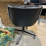 Knoll Genuine Vintage Pollack Leather OFFICE CHAIRS Black 26Wx25Dx33H