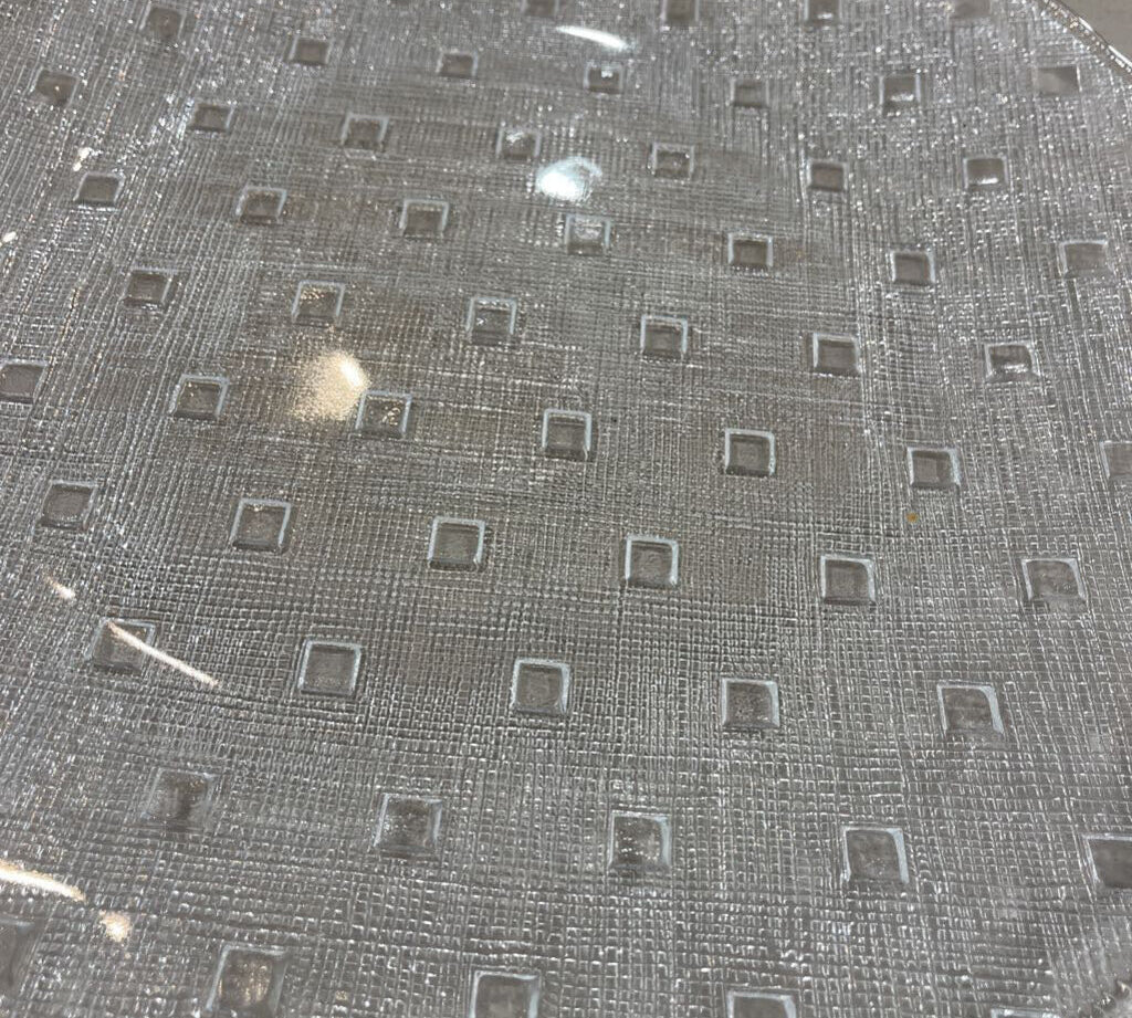 Reverse Texture Glass Serving Platter ACCESSORIES 14Wx1H
