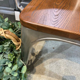 Marais Armchair w/ Wood Seat OUTDOOR Gunmetal 21w20d27h