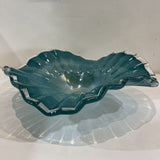 Fan Ruffle Art Glass Sculptural Bowl Centerpiece ACCESSORIES 14Wx4H