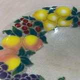 Peggy Karr Fused Art Glass Fruit Theme Platter ACCESSORIES 19.5Wx1H