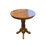 Oak Counter Height Pedestal DINING TABLE 30Wx35.5H