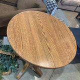 Oak Counter Height Pedestal DINING TABLE 30Wx35.5H