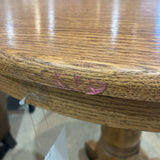 Oak Counter Height Pedestal DINING TABLE 30Wx35.5H