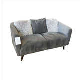 Apt2B Miles Art Deco LOVE SEAT Gray 60w33d30h