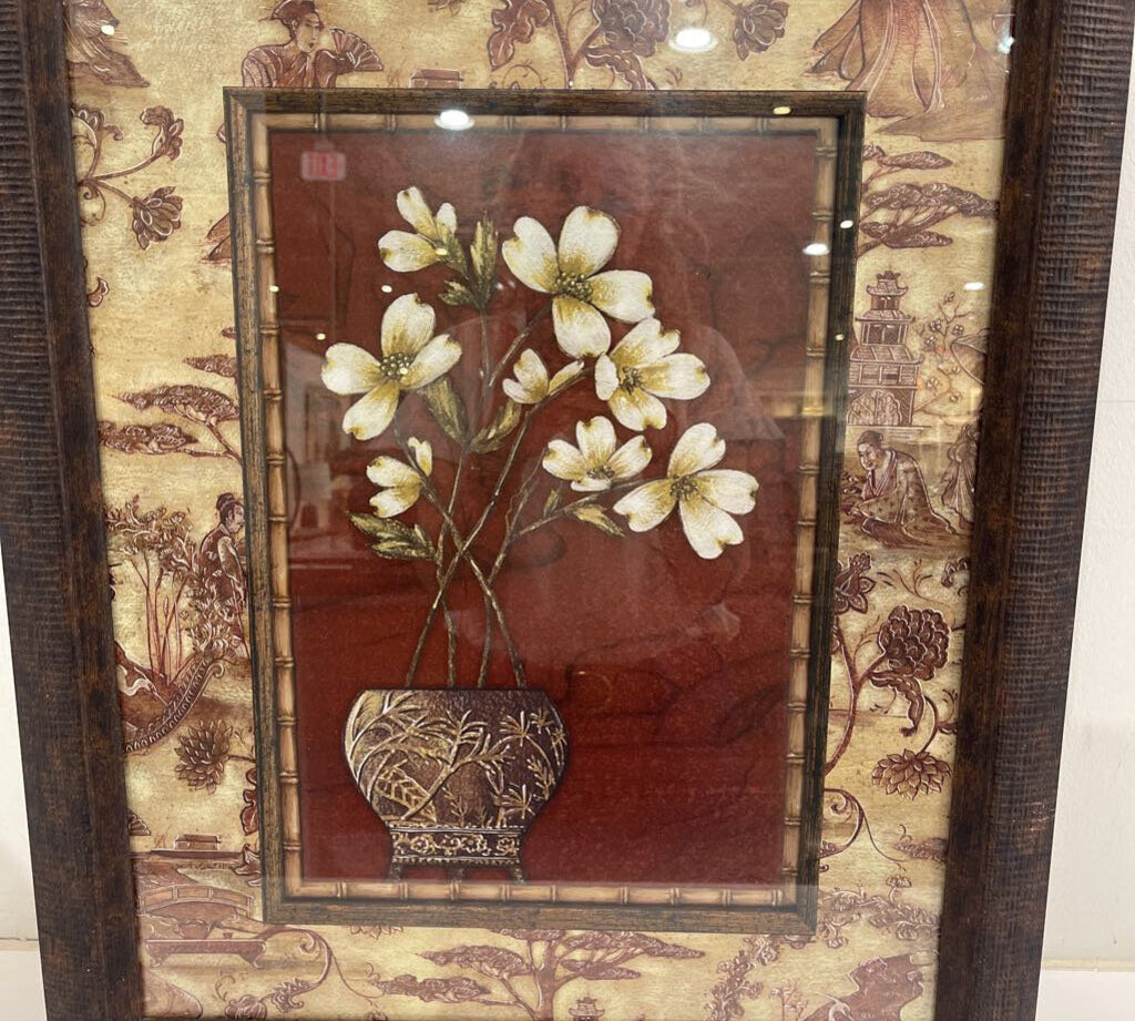 Asian Style Botanical Print ART WORK 19Wx23H