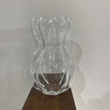 Gourd Shaped Ribbed Glass Vase ACCESSORIES 6Wx10H