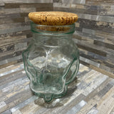 Glass Elephant Jar w/ Cork Lid ACCESSORIES 7w5d8h