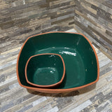 Terra Cotta Chip & Dip Bowl By Brett Borner USA ACCESSORIES 10.5d2.5h