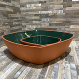 Terra Cotta Chip & Dip Bowl By Brett Borner USA ACCESSORIES 10.5d2.5h