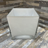 White Glass Cube Vase ACCESSORIES 5w5d5h