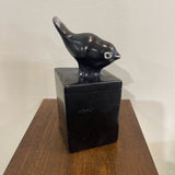 Kenyan Carved Stone Bird Box ACCESSORIES 2.5Wx5.5H